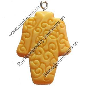 Resin Pendant, 23x32mm, Hole:Approx 2mm, Sold by Bag