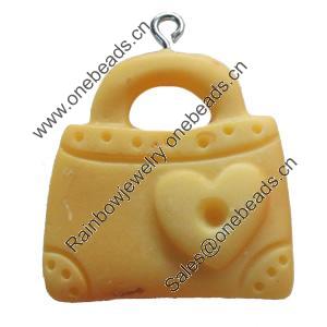 Resin Pendant, Bag, 28mm, Hole:Approx 2mm, Sold by Bag
