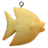 Resin Pendant, Fish, 33x30mm, Hole:Approx 2mm, Sold by Bag