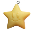 Resin Pendant, Star, 32x31mm, Hole:Approx 2mm, Sold by Bag