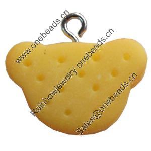 Resin Pendant, 22x14mm, Hole:Approx 2mm, Sold by Bag