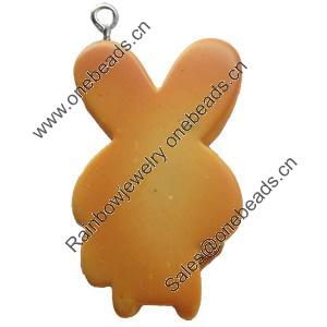 Resin Pendant, 21x36mm, Hole:Approx 2mm, Sold by Bag