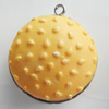 Resin Pendant, Hamburger, 25mm, Hole:Approx 2mm, Sold by Bag