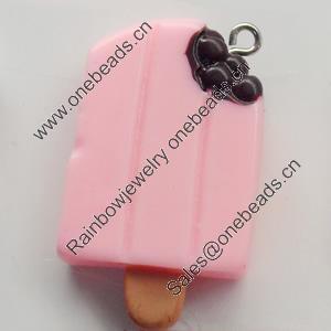 Resin Pendant, 21x35mm, Hole:Approx 2mm, Sold by Bag