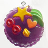 Resin Pendant, Flat Round, 28mm, Hole:Approx 2mm, Sold by Bag