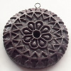 Resin Pendant, 38mm, Hole:Approx 2mm, Sold by Bag