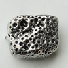 Bead Zinc Alloy Jewelry Findings Lead-free, 12x10mm Hole:1.5mm, Sold by Bag