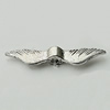 Bead Zinc Alloy Jewelry Findings Lead-free, Wings 23x3mm Hole:1.5mm, Sold by KG