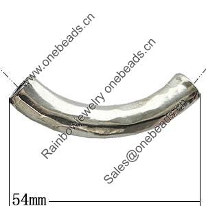 Bead Zinc Alloy Jewelry Findings Lead-free, Tube 50x81mm Hole:2.5mm, Sold by Bag