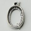 Zinc Alloy Cabochon Settings, 9x15mm Hole:1.5mm, Sold by Bag