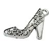Pendant Zinc Alloy Jewelry Findings Lead-free, Shoes 23x21mm Hole:2mm, Sold by Bag