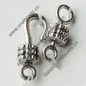 Clasps Zinc Alloy Jewelry Findings Lead-free, Loop:5x16mm Bar:5x14mm, Sold by KG  