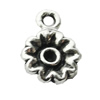 Pendant Zinc Alloy Jewelry Findings Lead-free, Flower 9x13mm Hole:2mm, Sold by Bag