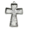 Zinc Alloy Cabochon Settings, Cross O:43x71mm I:38x57mm Hole:5mm, Sold by Bag