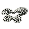 Zinc Alloy Cabochon Settings, Butterfly 61x42mm Hole:4mm, Sold by Bag