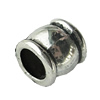 European Style Beads  Zinc Alloy Jewelry Findings Lead-free, 7mm Hole:5mm, Sold by Bag