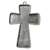 Pendant Zinc Alloy Jewelry Findings Lead-free, Cross O:63x100mm I:59x88mm, Hole:5mm, Sold by Bag