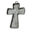 Zinc Alloy Cabochon Settings, Cross O:50x82mm I:45x68mm, Hole:5mm, Sold by Bag