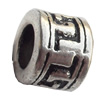 European Style Beads Zinc Alloy Jewelry Findings Lead-free, Drum, 6x9mm Hole:5mm, Sold by Bag 