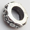 European Style Beads Zinc Alloy Jewelry Findings Lead-free, 10mm Hole:6mm, Sold by Bag 
