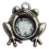 Zinc Alloy Cabochon Settings, Frog, 18x20mm Hole:2mm, Sold by Bag