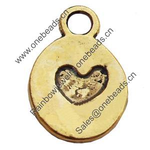 Pendant Zinc Alloy Jewelry Findings Lead-free, 8x13mm Hole:1.5mm, Sold by Bag