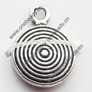 Pendant Zinc Alloy Jewelry Findings Lead-free, 8x11mm Hole:1mm, Sold by Bag