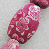 Printing Ceramics Beads, Nugget 34x22mm Hole:2.5mm, Sold by Bag