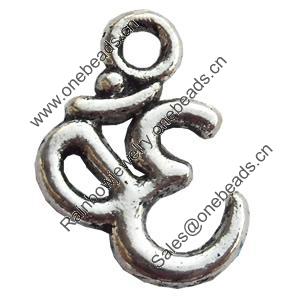Pendant Zinc Alloy Jewelry Findings Lead-free, 12x16mm, Sold by Bag