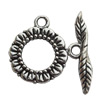 Clasps Zinc Alloy Jewelry Findings Lead-free, Loop:17x20mm Bar:4x24mm Hole:2.5mm, Sold by KG