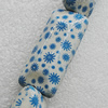 Printing Ceramics Beads, Rectangle 38x17mm Hole:3mm, Sold by Bag