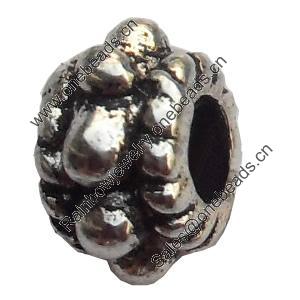 Beads Zinc Alloy Jewelry Findings Lead-free, 3x5mm, Hole:2mm, Sold by Bag
