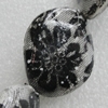 Printing Ceramics Beads, Nugget 37x28mm Hole:2.5mm, Sold by Bag