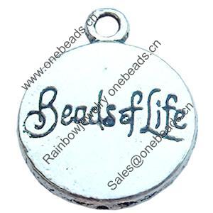 Pendant Zinc Alloy Jewelry Findings Lead-free, 12x15mm, Sold by Bag