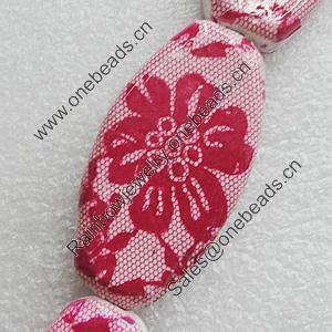 Printing Ceramics Beads, 47x24mm Hole:3.5mm, Sold by Bag