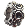 European Style Beads Zinc Alloy Jewelry Findings Lead-free, 5x10mm Hole:5mm, Sold by Bag 