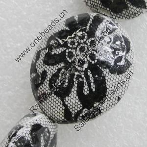 Printing Ceramics Beads, Nugget 30x26mm Hole:3.5mm, Sold by Bag