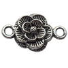 Connectors Zinc Alloy Jewelry Findings Lead-free, Flower, 20x12mm, Sold by Bag