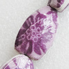 Printing Ceramics Beads, Nugget 34x22mm Hole:3.5mm, Sold by Bag