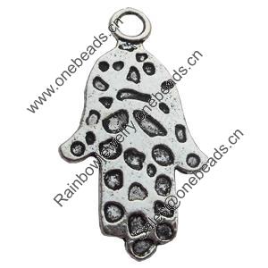 Pendant Zinc Alloy Jewelry Findings Lead-free, 20x36mm, Hole:3.5mm,Sold by Bag