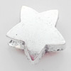 European Style Beads Zinc Alloy Jewelry Findings Lead-free, Star, 12mm Hole:5mm, Sold by Bag 