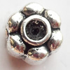European Style Beads Zinc Alloy Jewelry Findings Lead-free, Flower, 10mm Hole:5mm, Sold by Bag 