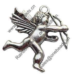 Pendant Zinc Alloy Jewelry Findings Lead-free, 27x29mm, Sold by Bag