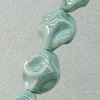 Ceramics Beads Plated AB, 17x20mm Hole:2.5mm, Sold by Bag