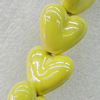 Ceramics Beads Plated AB, Heart 21x18mm Hole:2.5mm, Sold by Bag