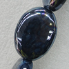Ceramics Beads Plated AB, Flat Oval 23x30mm Hole:2.5mm, Sold by Bag