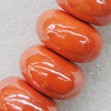 Ceramics Beads Plated AB, Rondelle 23x13mm Hole:4.5mm, Sold by Bag
