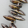 Ceramics Beads Plated AB, 15x34mm Hole:2mm, Sold by Bag