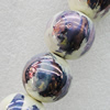 Ceramics Beads Plated AB, Round 24mm Hole:2mm, Sold by Bag