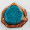 Resin Cabochons, No-Hole Jewelry findings, 22x22mm, Sold by Bag